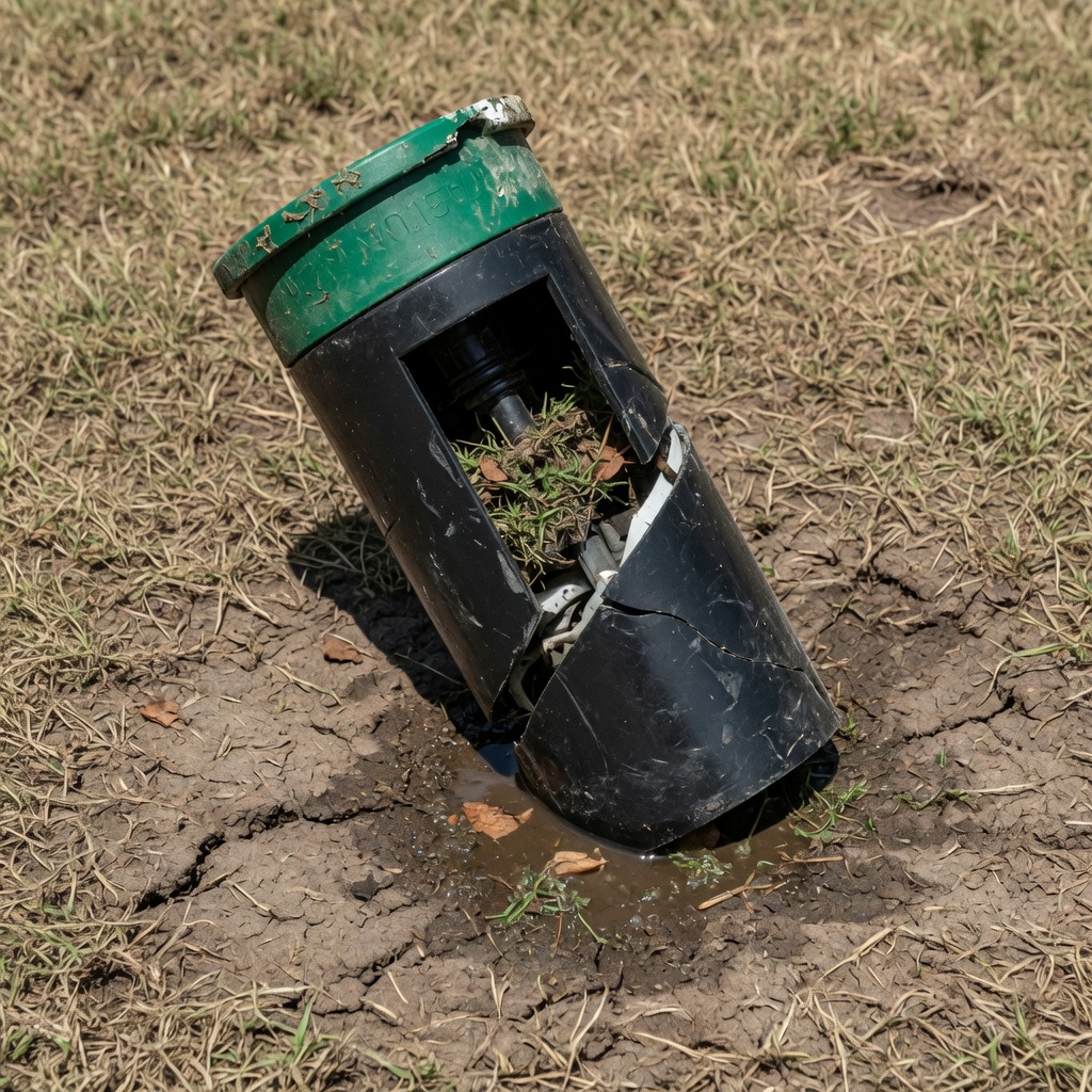 Broken Sprinkler Head Repair